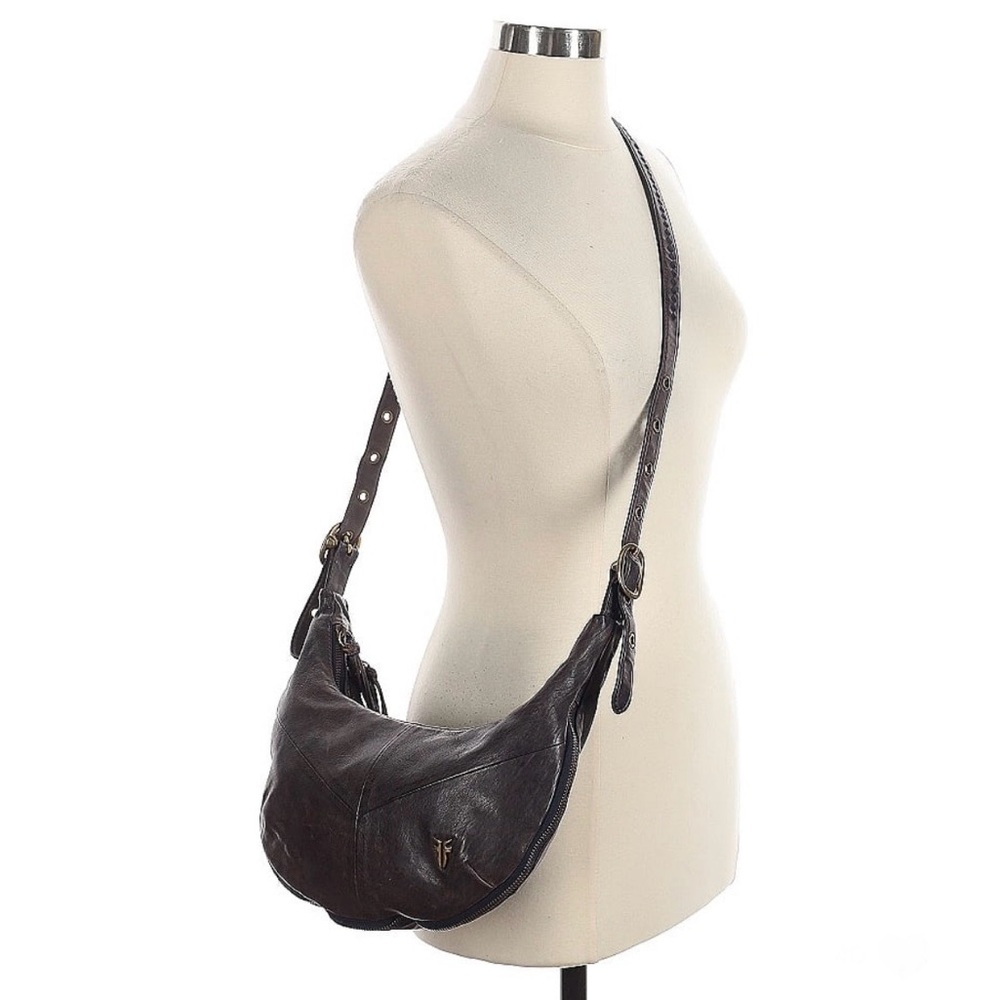Frye Dark Brown Leather Hobo Bag